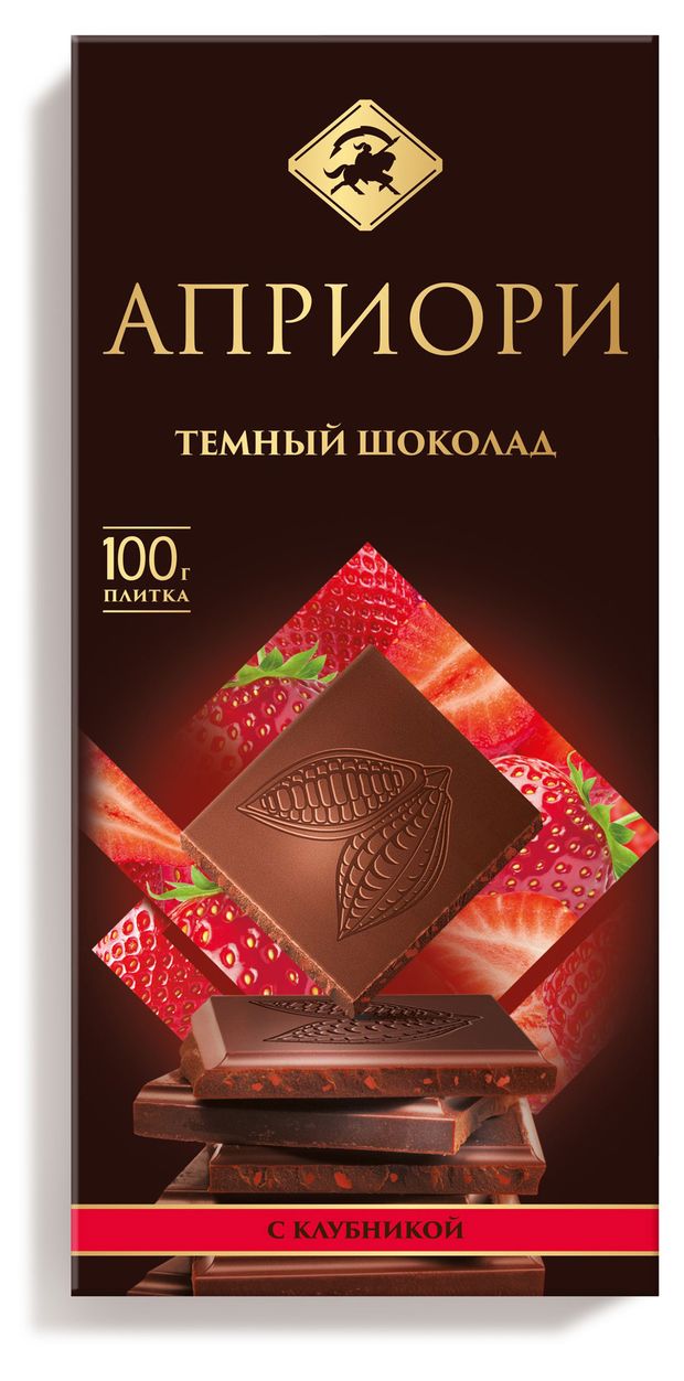 

Шоколад темный Apriori с клубникой 100 г