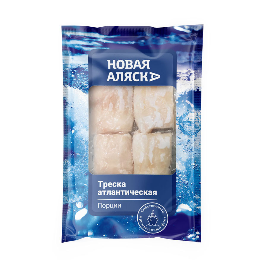 

Треска Новая Аляска филе порционное без кожи 400 г