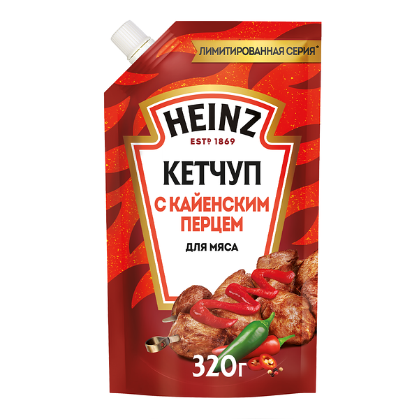 Кетчуп Heinz с кайенским перцем для мяса 320 г