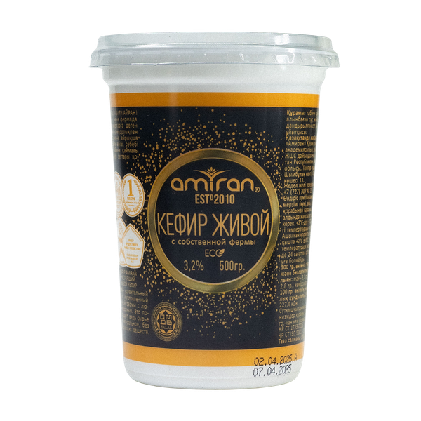 Кефир Amiran Живой 3.2% 500 мл