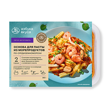 

Основа для пасты Азбука вкуса из морепродуктов по-средиземноморски замороженная 360 г