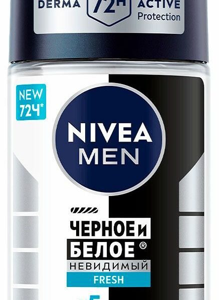 Дезодорант-антиперспирант ролик мужской Nivea Men Fresh Черное и Белое 50 мл