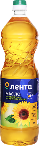 

Масло подсолнечное ЛЕНТА нерафинированное, 1л