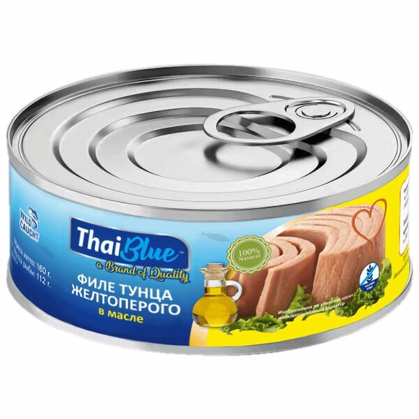 Филе тунца Thai Blue желтоперого в масле 160 г