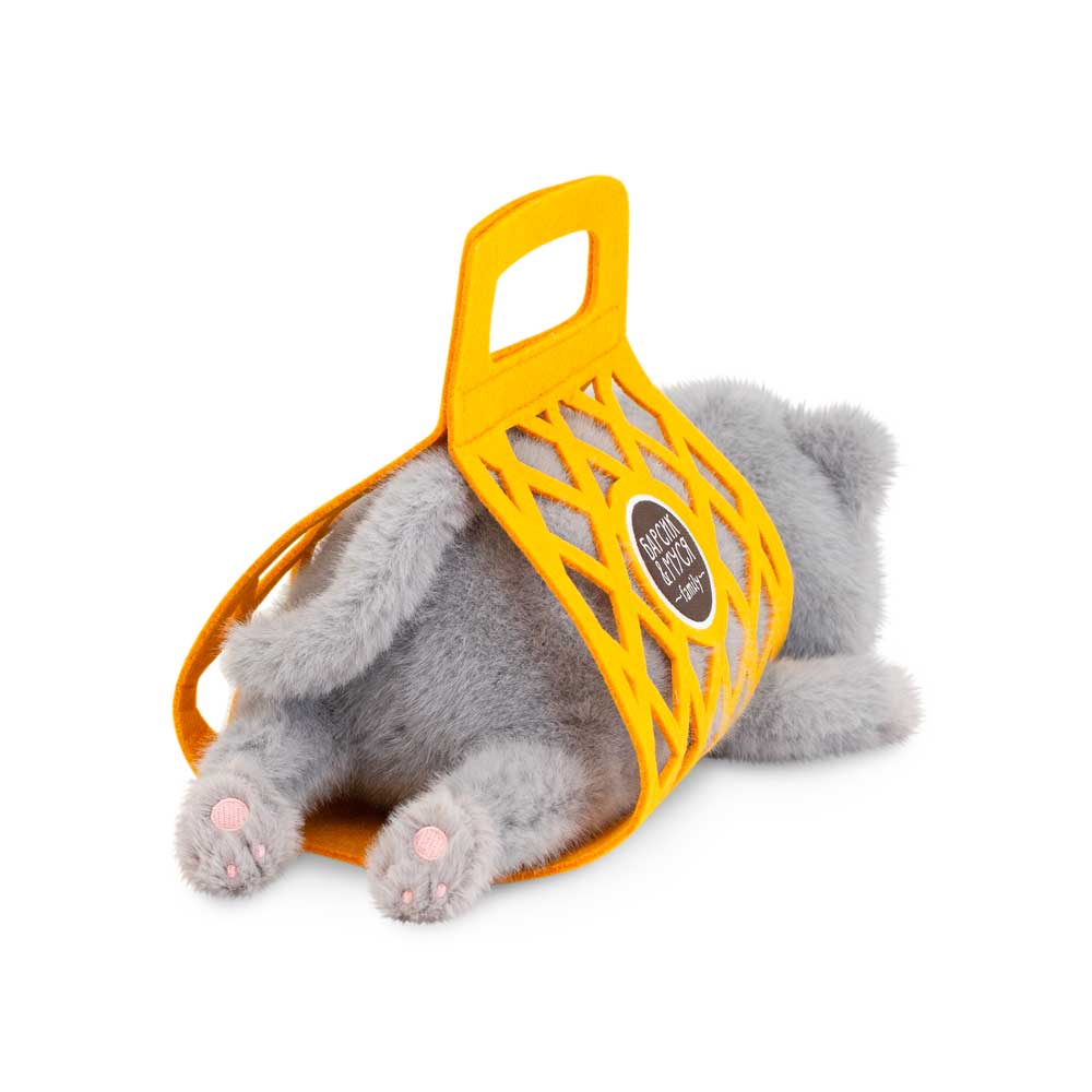 

Игрушка мягкая Orange Toys Кот Барсик в сумке серый 35 см
