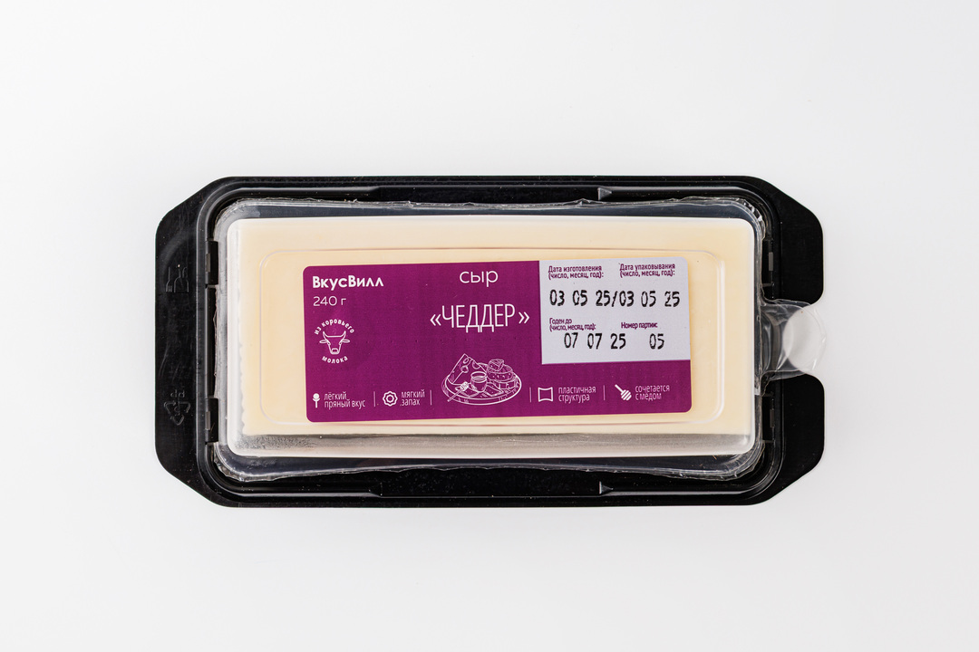 

Сыр ВкусВилл Чеддер чизбокс 240 г