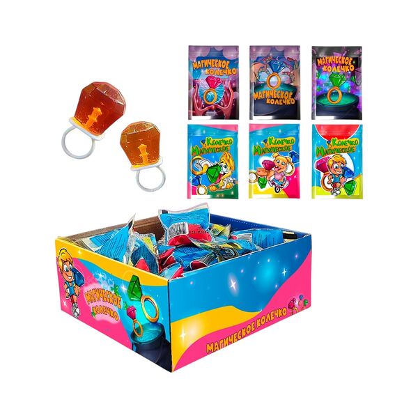 Карамель леденцовая Колечко со вк винограда клубники тутти-фрутти 12г