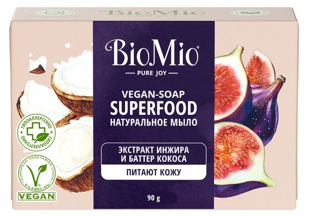

Мыло BioMio Superfood Экстракт инжира и баттер кокоса натуральное 90 г