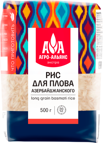 

Рис Агро-Альянс Экстра для азербайджанского плова, 500 г