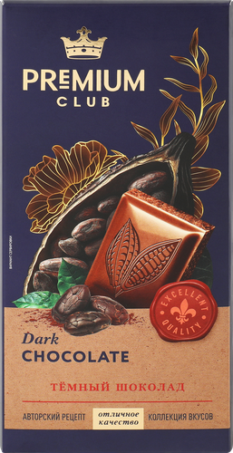 

Шоколад темный Premium Club 85 г