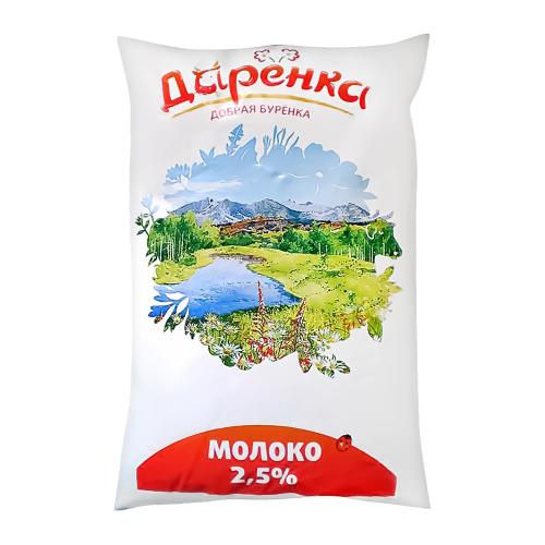 

Молоко пастеризованное Даренка 2.5% без змж 900 мл