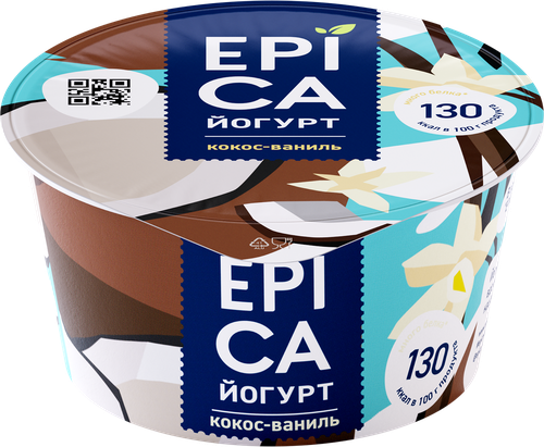 

Йогурт Epica с кокосом и ванилью 6.3% 130 г
