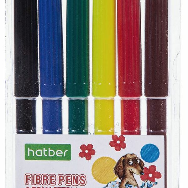 Фломастеры цветные Hatber FP-063878 Colora, 6 цветов