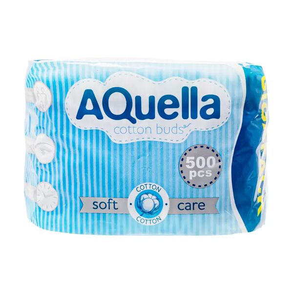 Ватные палочки, AQUELLA, 500 шт.