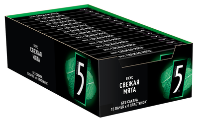 Жевательная резинка Five свежая мята без сахара 15 шт. x 15.6 г