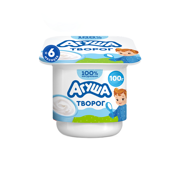Творог детский мягкий Агуша Первая ложка Классический с 6 месяцев 4.5% 100 г