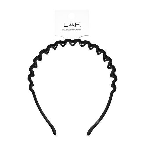 Ободок Laf soft-touch с зубчиками, черный