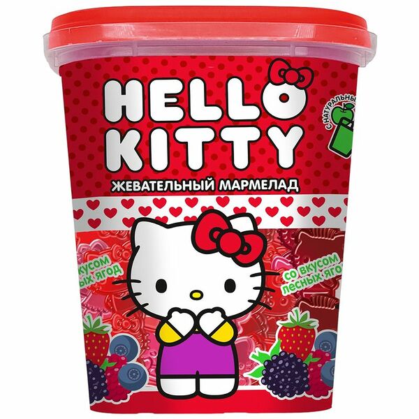 Мармелад жевательный Hello Kitty с натуральным соком и вкусом лесных ягод 180 г