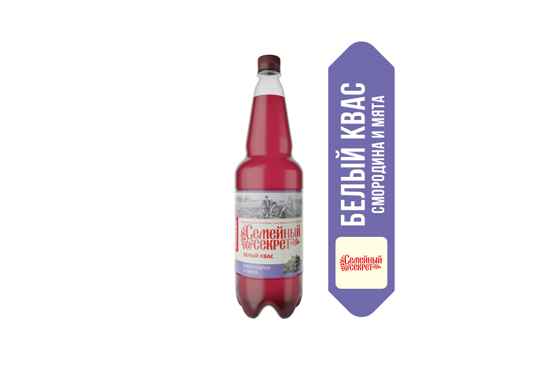 

Квас Семейный Секрет Смородина-мята, 1.35 л