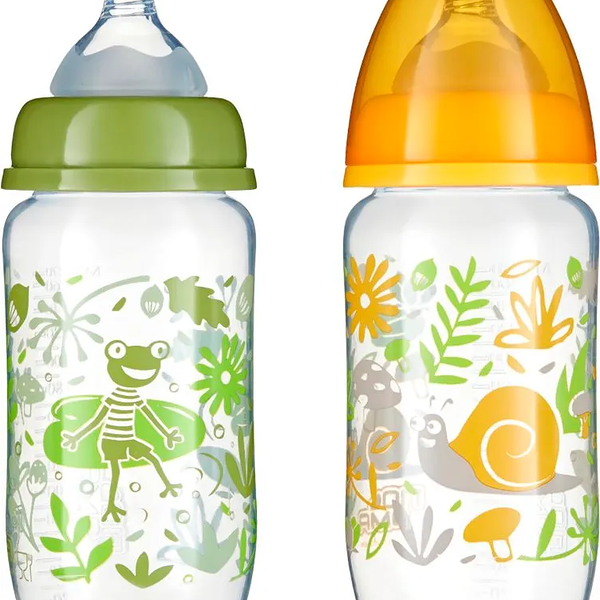 Бутылочка Пома Nature с широким горлышком силиконовая соска средний поток с 4 месяцев арт. 7110 270 мл 1 шт. цвет в ассортименте