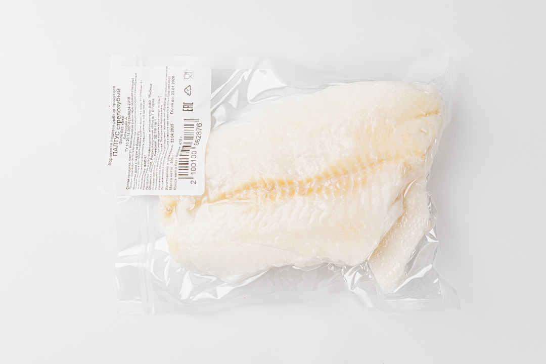 

Палтус стрелозубый филе без кожи замороженное 500 г