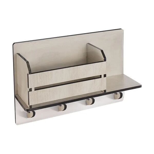 Настенная полка с крючками 