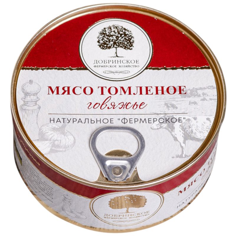 

Мясо Добринское фермерское хозяйство Фермерское томленое говяжье 325 г