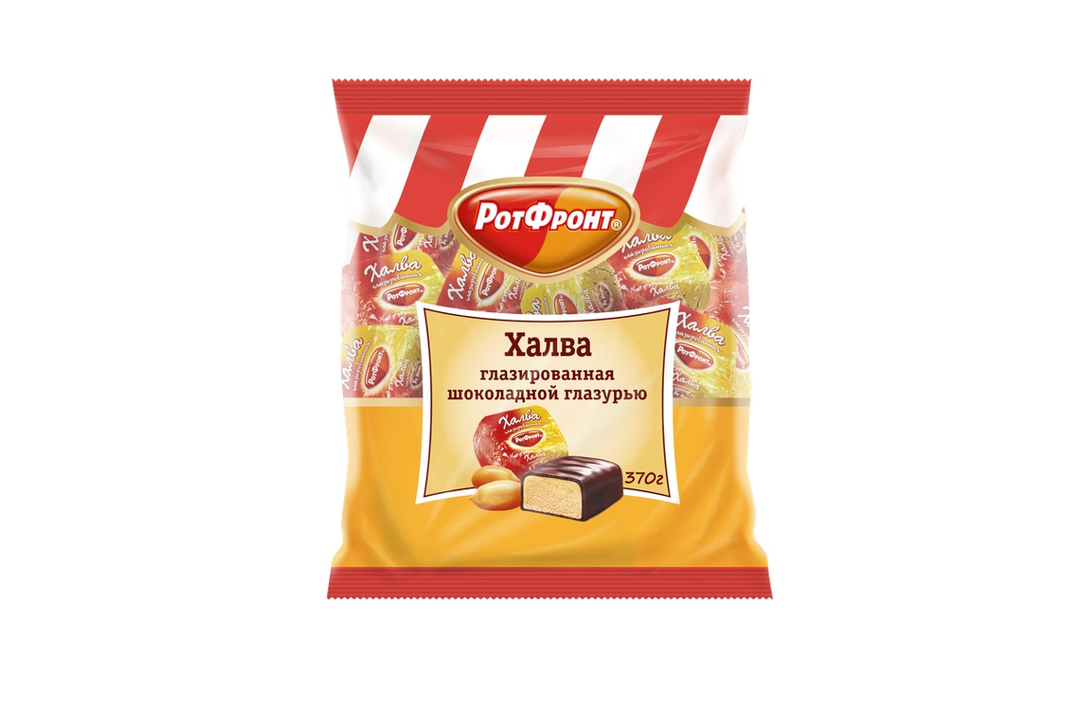 

Халва Рот Фронт в шоколадной глазури 370 г