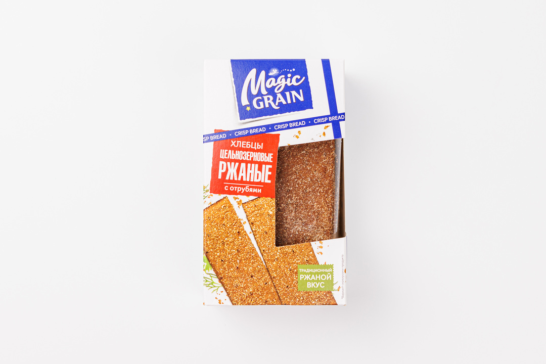 

Хлебцы цельнозерновые Magic Grain Ржаные с отрубями 160 г