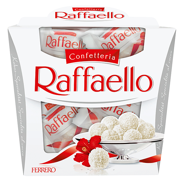 Конфеты Raffaello с цельным миндальным орехом в кокосовой обсыпке, 150 г