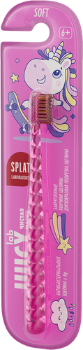 

Splat Juicy lab Магия единорога Зубная щетка мягкая для детей прозрачная цвет в ассортименте 1 шт.