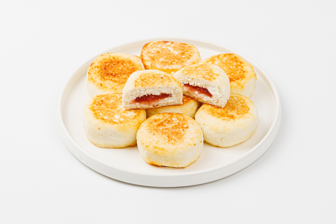 

Сырники ВкусВилл с клубничной начинкой замороженные вес