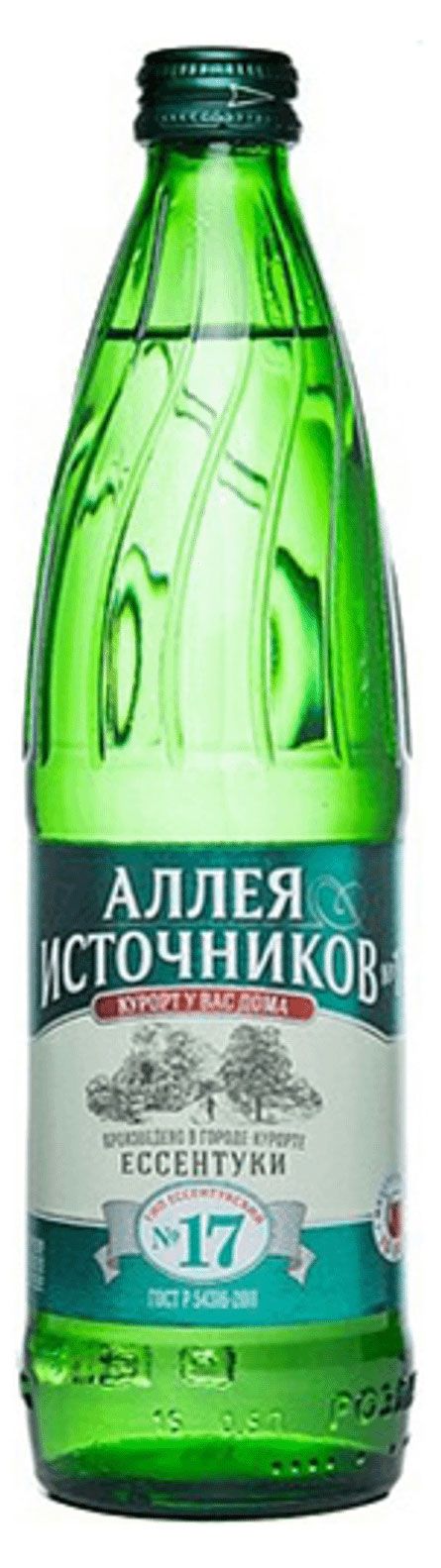 

Вода минеральная Аллея Источников Ессентуки №17 газированная 500 мл
