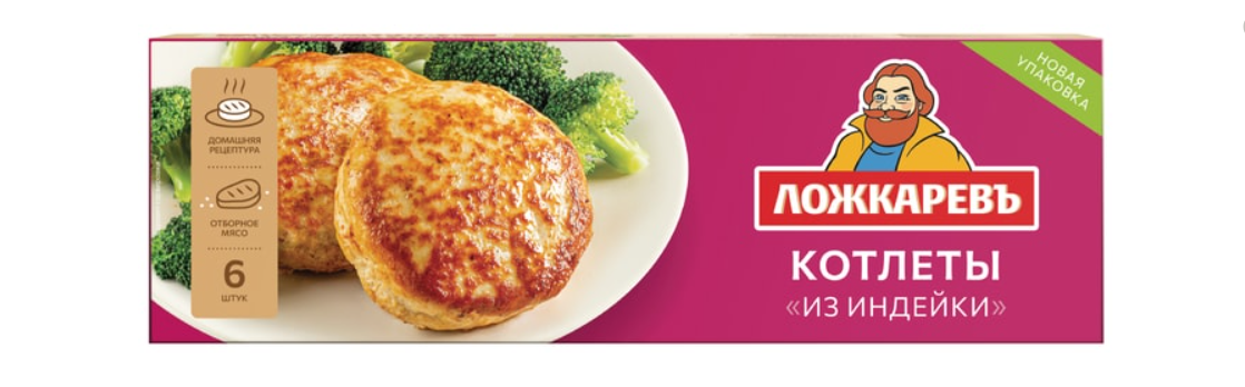 

Котлеты Ложкаревъ из индейки 400 г