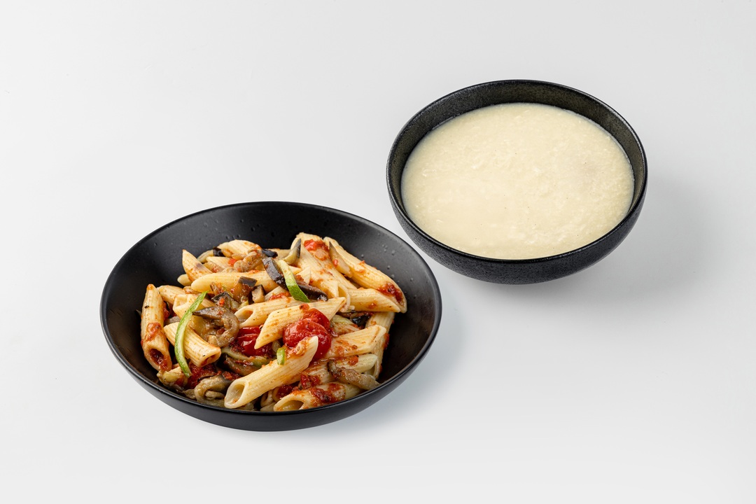 

Комбо ВкусВилл Суп-пюре постный из цветной капусты + Паста Арабьята 560 г
