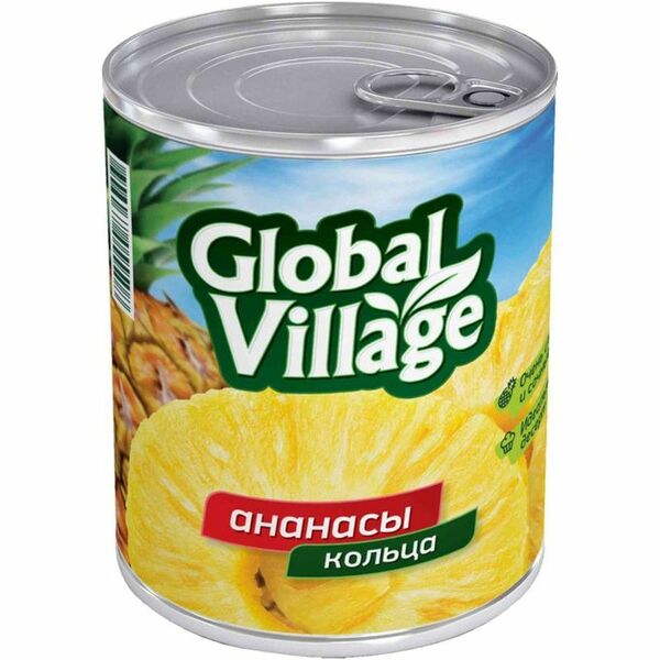 Ананасы Global Village кольца 580 мл