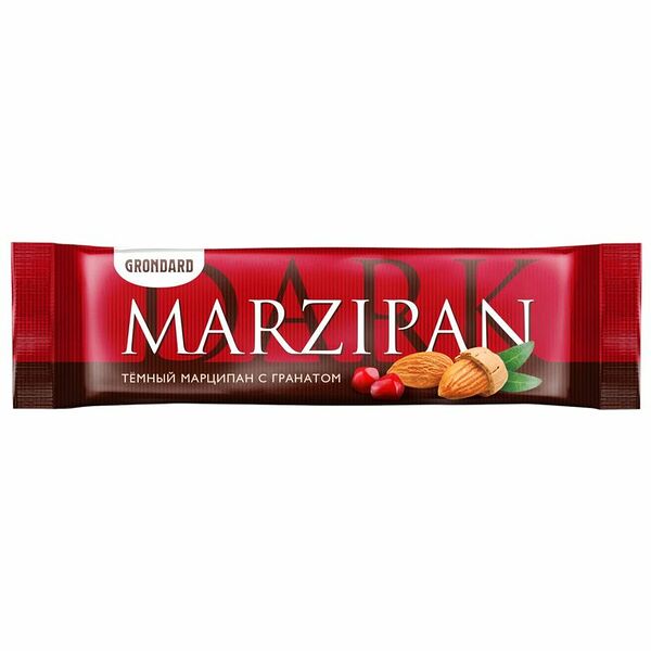 Батончик Grondard тёмный марципан с гранатовой начинкой 50 г