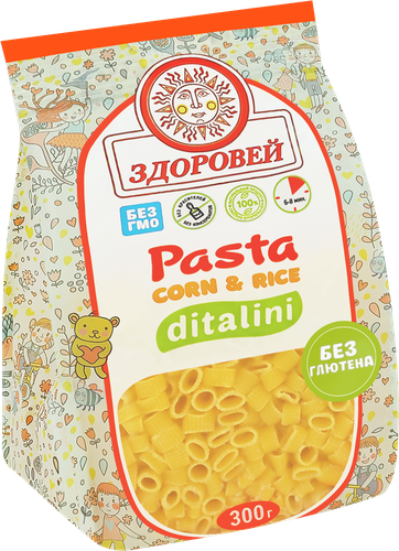 

Макароны Здоровей Ditalini кукурузно-рисовые 300 г