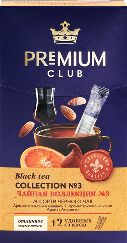 

Чай черный Premium Club №3 Ассорти коллекция 12 шт. 24 г