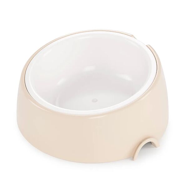 Миска-лего Alta с наклоном для кошек и собак бежевая 300 мл