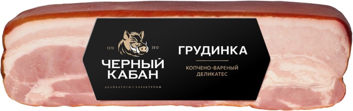 

Грудинка Черный кабан варено-копченая 300 г