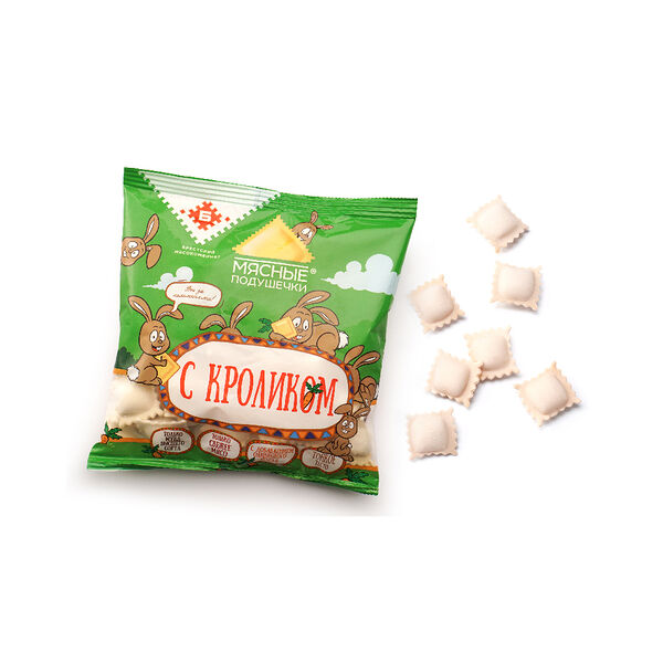 П/ф из мяса ц/бр Пельмени мясн рубл в тест об зам Мясные подушечки с кроликом 430г