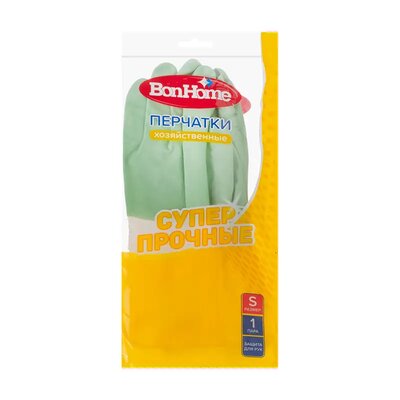 Перчатки хозяйственные "Суперпрочные", BonHome, 1 пара, в ассортименте