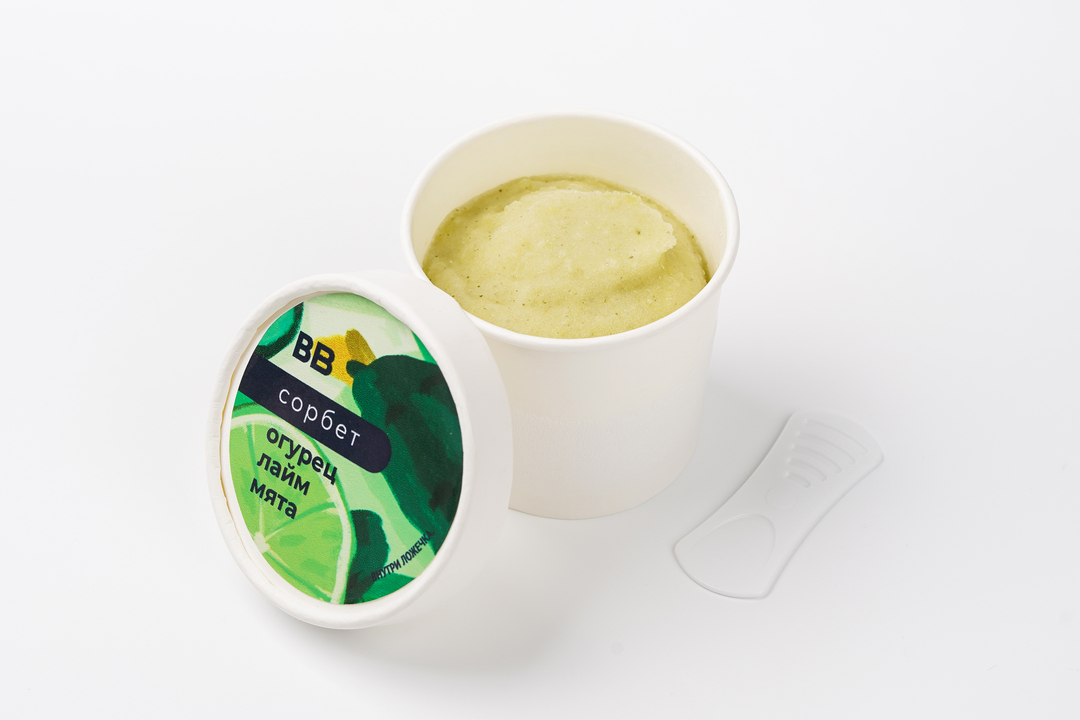 

Сорбет ВкусВилл огурец, лайм и мята 80 г