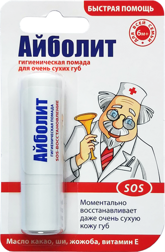 

Помада гигиеническая Айболит sos-восстановление 2.8 г