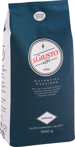 

Кофе зерновой S.Giusto Cremoso натуральный жареный с кофеином 1 кг