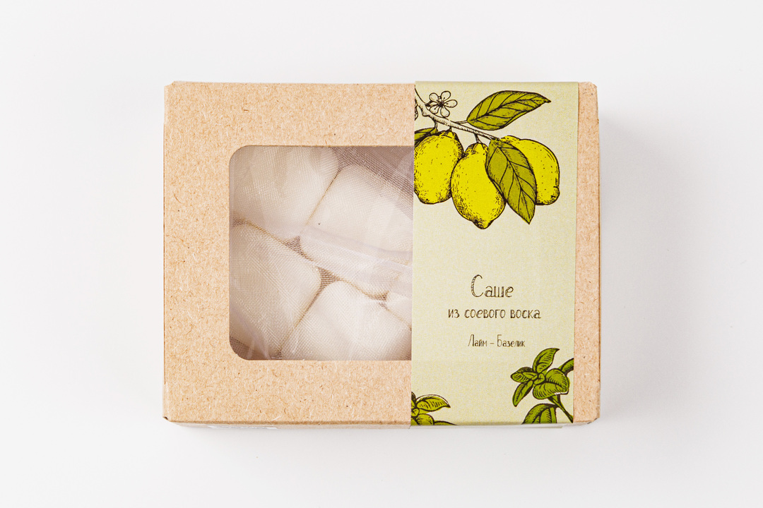 

Аромасаше из соевого воска Лайм - Базилик 50 г