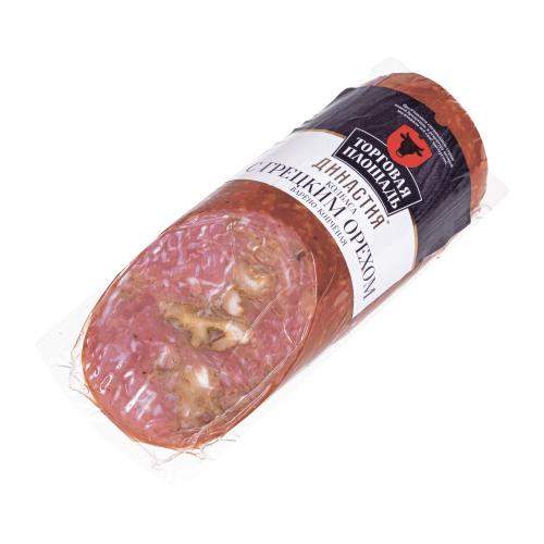 

Колбаса Торговая площадь Династия с грецким орехом варено-копченая 320 г