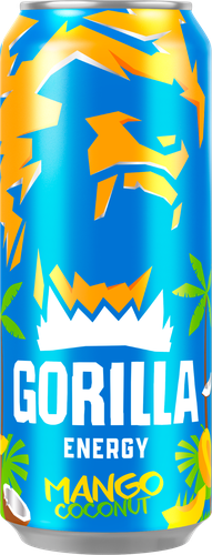 

Напиток энергетический GORILLA Mango Coconut тонизирующий сильногазированный, 0.45л