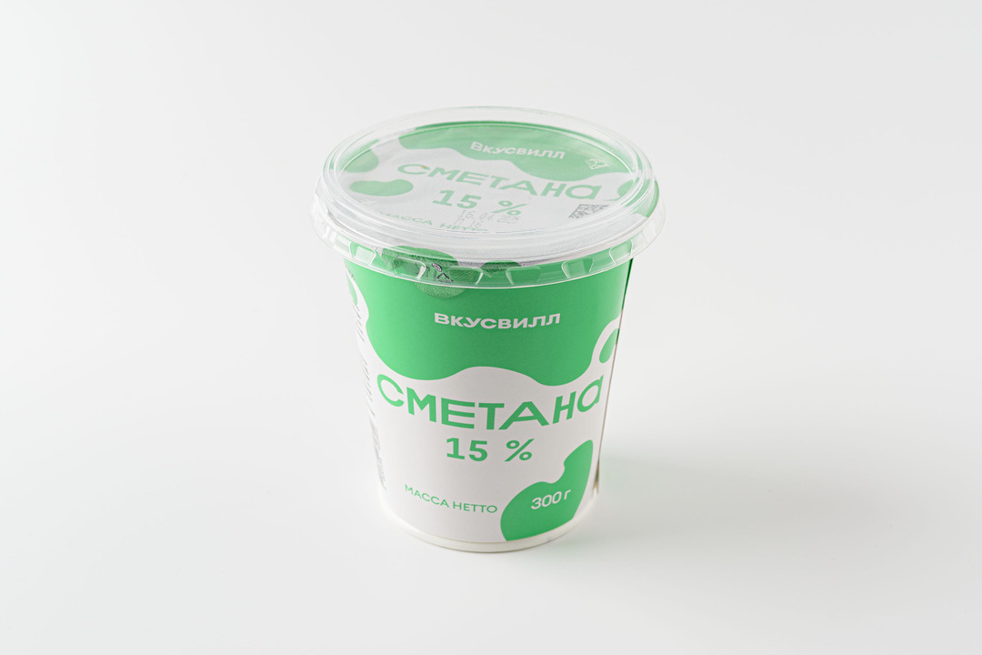 

Сметана ВкусВилл мдж 15% 300 г